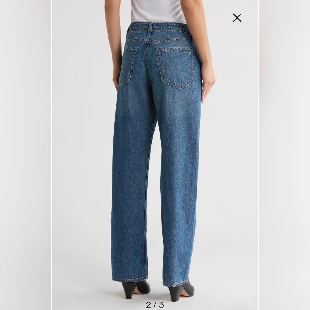 RAG & BONE - Lori Mid Rise Wide Leg Jeans - Picture 2 of 4
